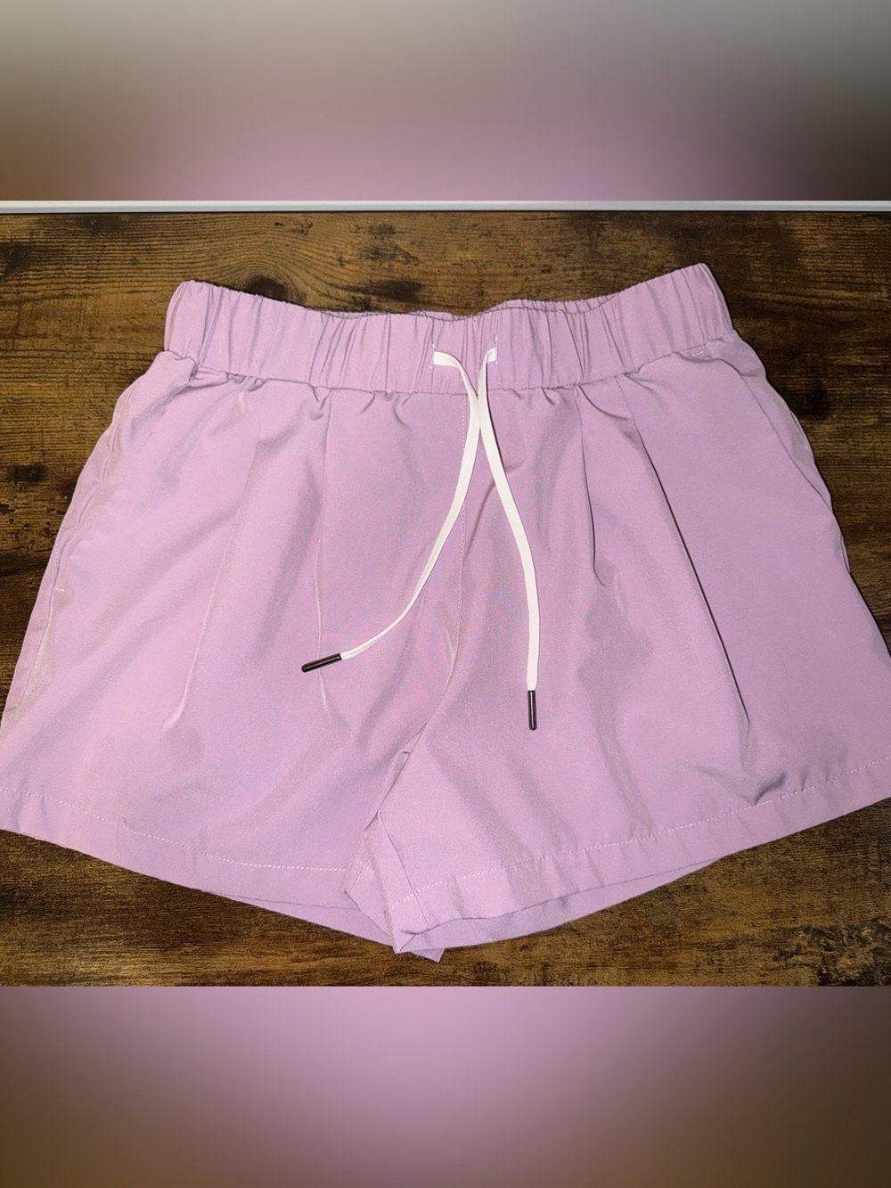 Halara Women’s XS Lavender Purple High Waisted Athletic Shorts Drawstring Pocket